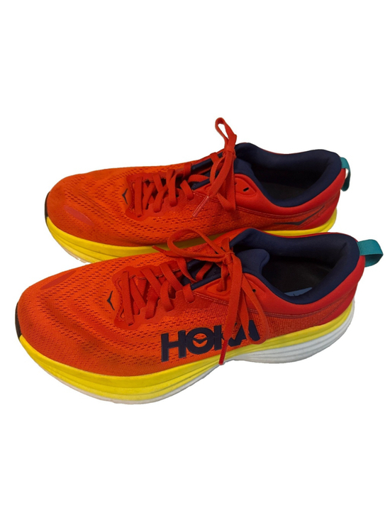 Hoka One One Other - Hoka Bondi 8 Men’s US Size 8.5D Red/yellow Running Shoes Sneakers